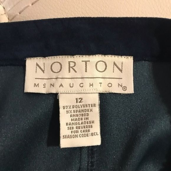 Norton McNaughton Teal Green Long Skirt Size: 12 - Picture 7 of 7